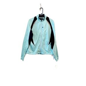BROOKS for women ice blue multi colored windbreaker size large